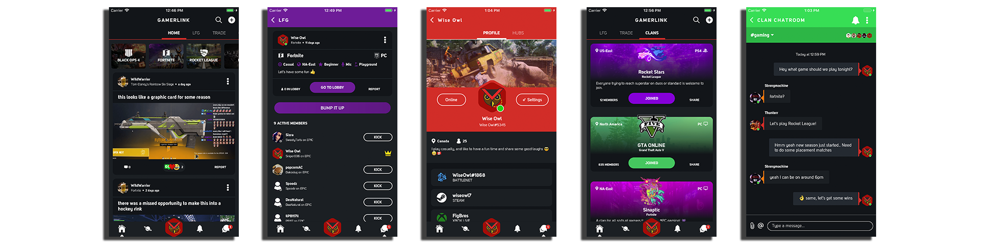 new 5 screen gamerlink - fortnite partner finder app